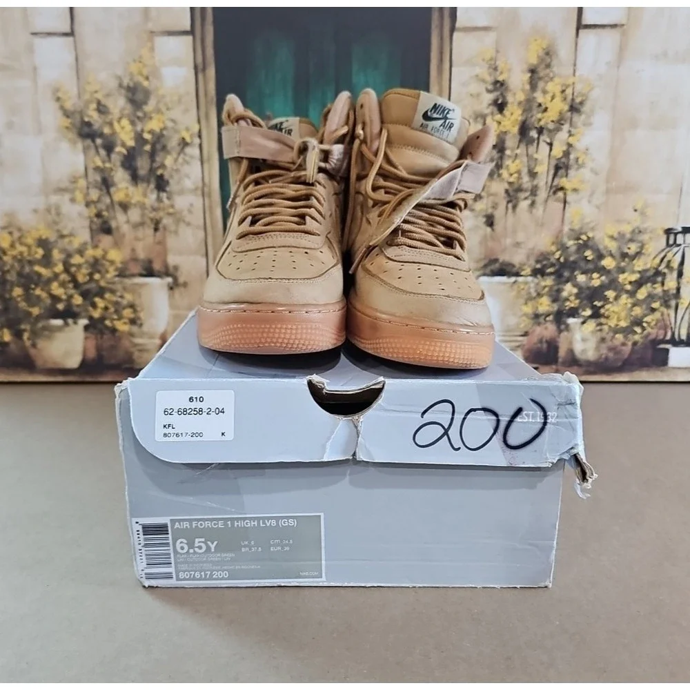 Nike Air Force 1 High 07 Lv8 Sz 10 Flax 2015 In Original Box